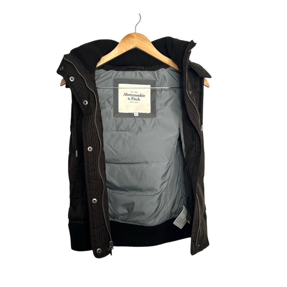 ABERCROMBIE & FITCH y2K Brown Quilted Sleeveless Puffer Vest Size Large - Picture 10 of 12